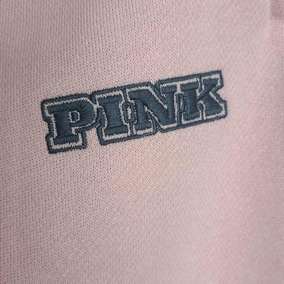 PINK Victoria's Secret Soft Pink Fleece Joggers with Logo - Picture 3 of 4